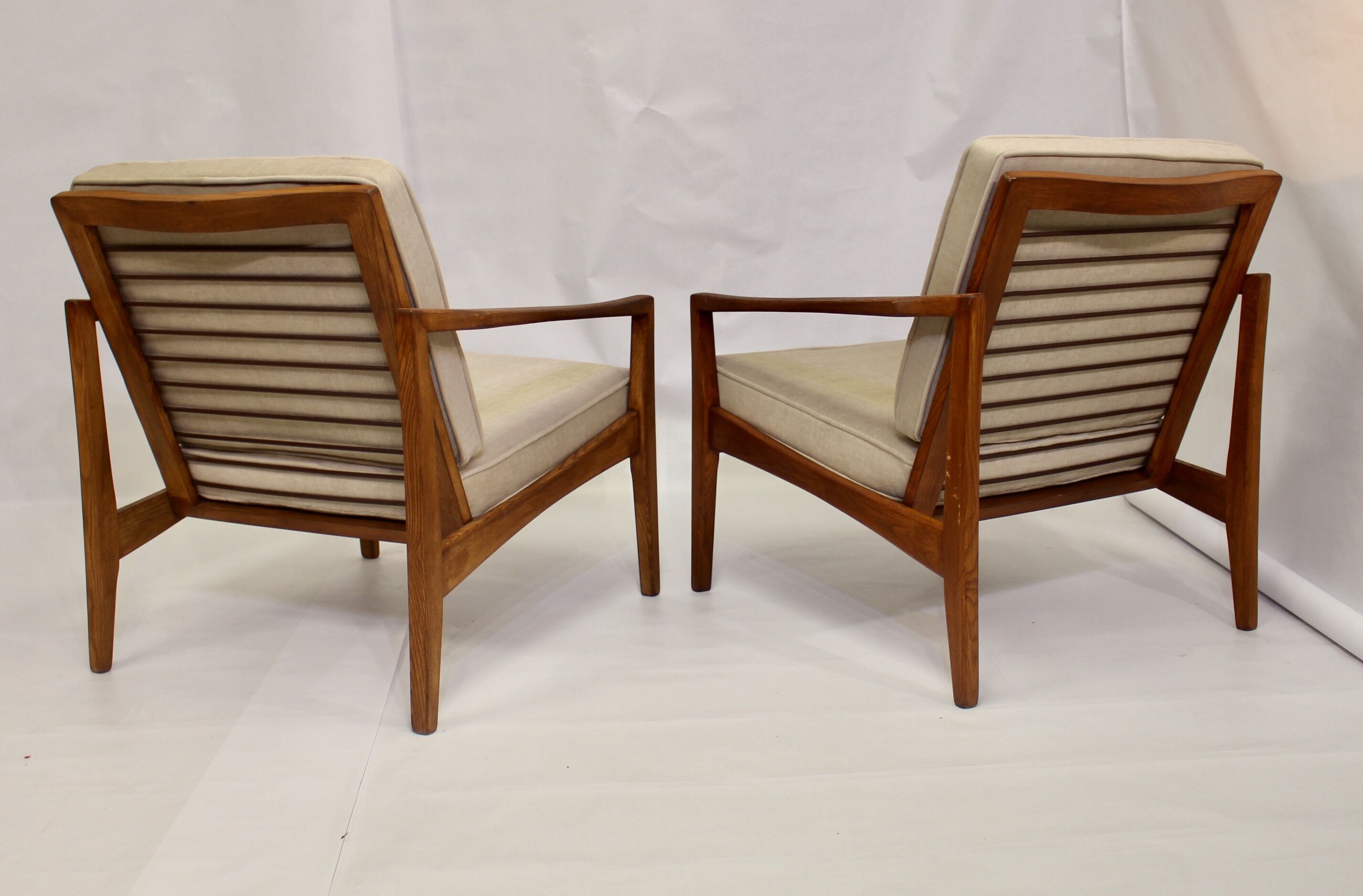 Pair of 60s Scandinavian style armchairs