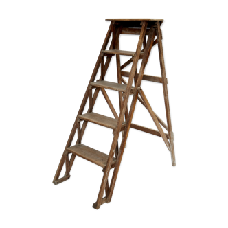 Ancient wooden painter's stepladder