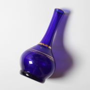 Mid-Century Cobalt Blue Art Glass Vase / Afors Glasbruk / Sweden / 1970s