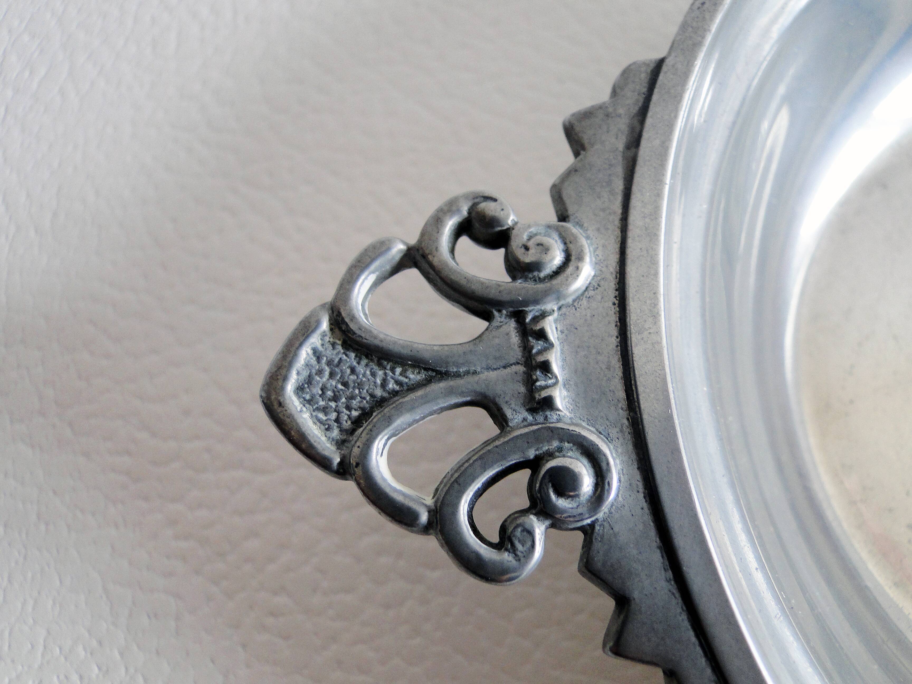 Old cup under bottle all tin les etains du manoir paris france