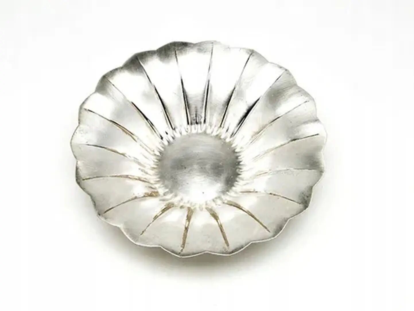 Plat Art Déco, en laiton argenté, WMF Ikora, Allemagne, années 1930