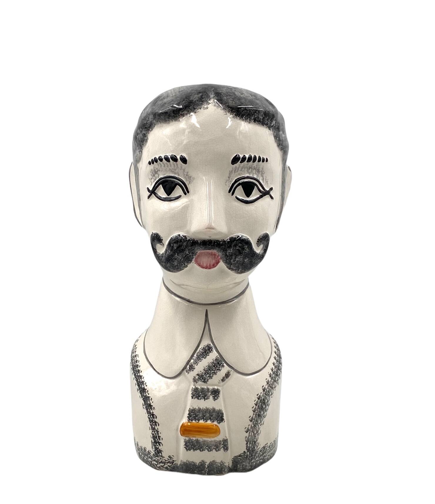 Tarcisio Tosin, Two half-bust sculptures, La Freccia, Vicenza Italy 1960s