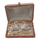 Paire de 2 salerons anciens porcelaine de Limoges