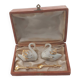 Pair of 2 old Limoges porcelain salt cellars
