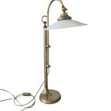 lampe italienne en laiton et opaline bras coulissant 67cm