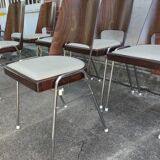 Series of 6 stackable chairs Baumann model Manhattan