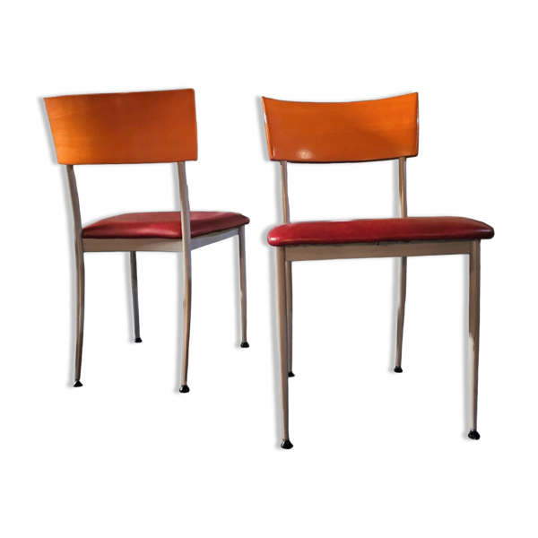 Chaises Lande années 1980 / marquées
