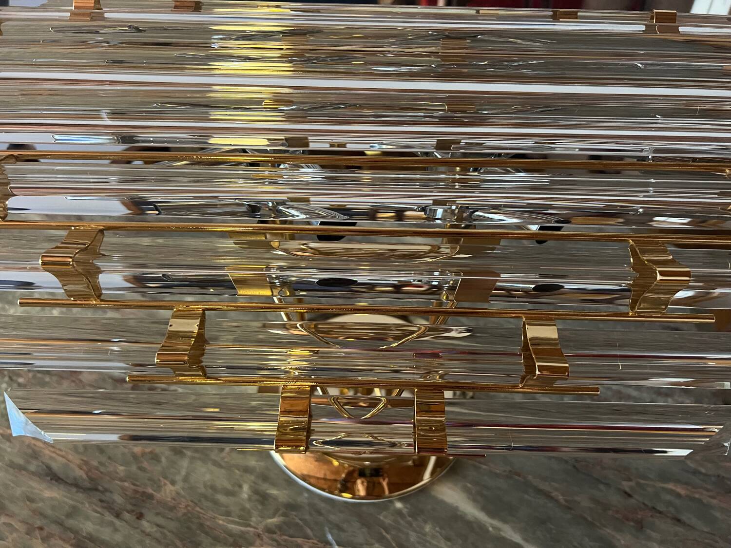 Vintage 1960’s Venini Style Murano Glass Ceiling Chandelier Light