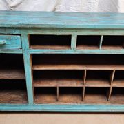 Old merchant's counter in Burmese teak.
