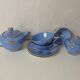 Head to head service porcelain limoges blue and gold