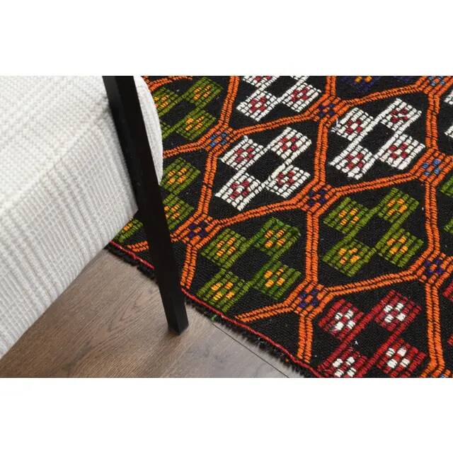 1970s Vintage Turkish Hand-Knotted Wool Cotton Brown Area Rug 159x278