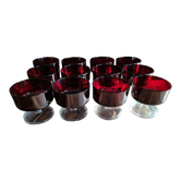 Lot de 12 coupes à champagne Luminarc modèle Suède rouge