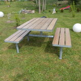 Picnic table and garden bench