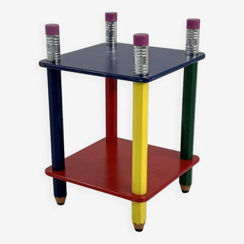 Wooden Crayons Side Table, 1980s
