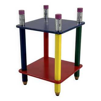 Wooden Crayons Side Table, 1980s