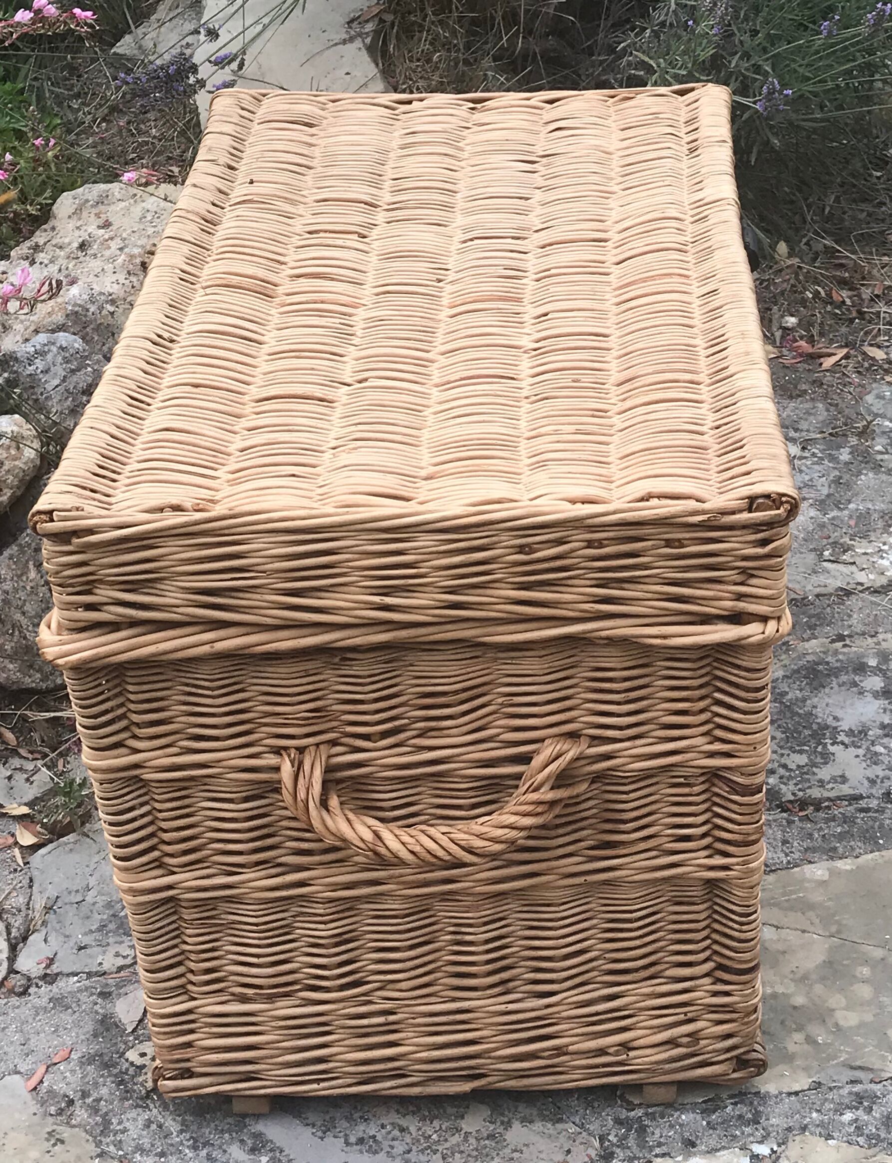 Vintage rattan trunk