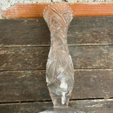 Vintage 1970s Cut Crystal Bohemian Vase #C866