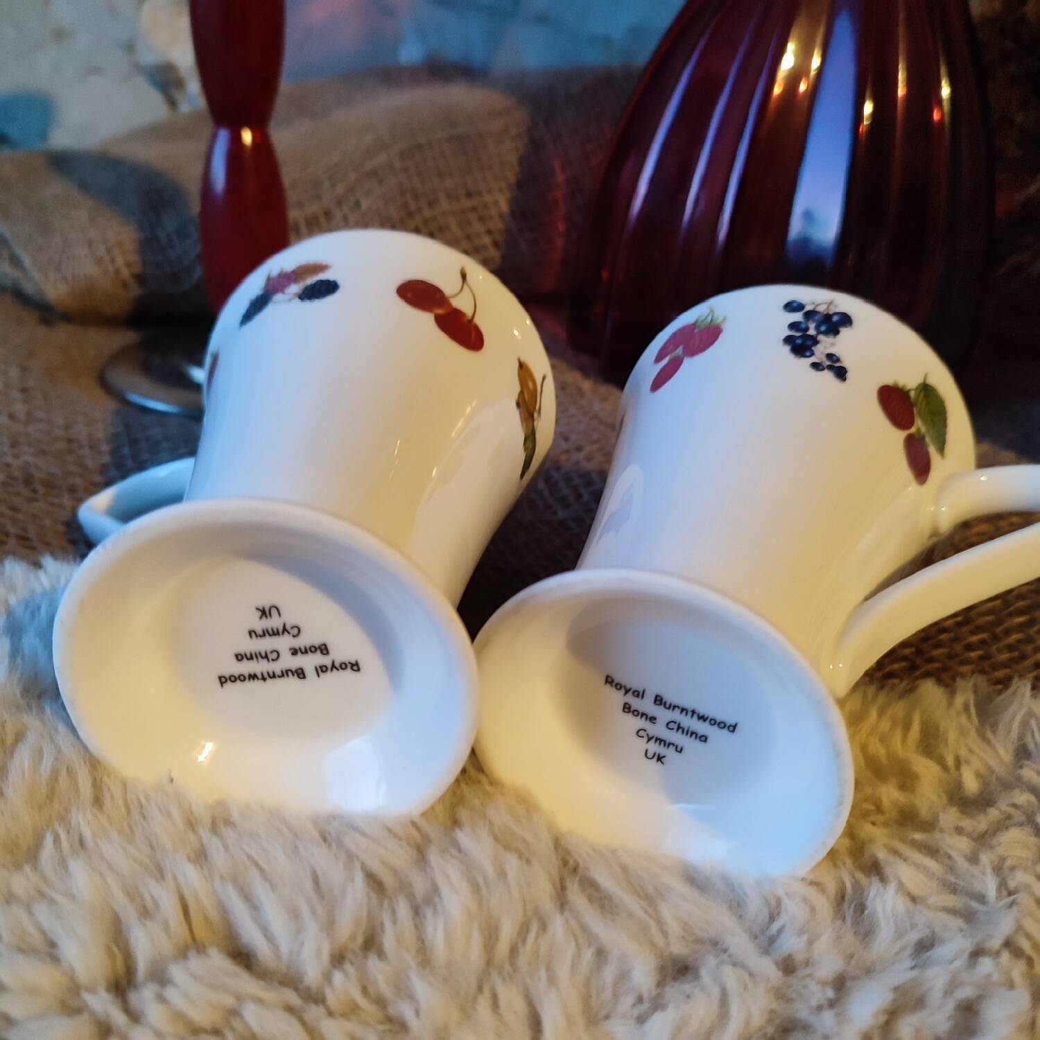 Royal Burtwood Bone China mug duo