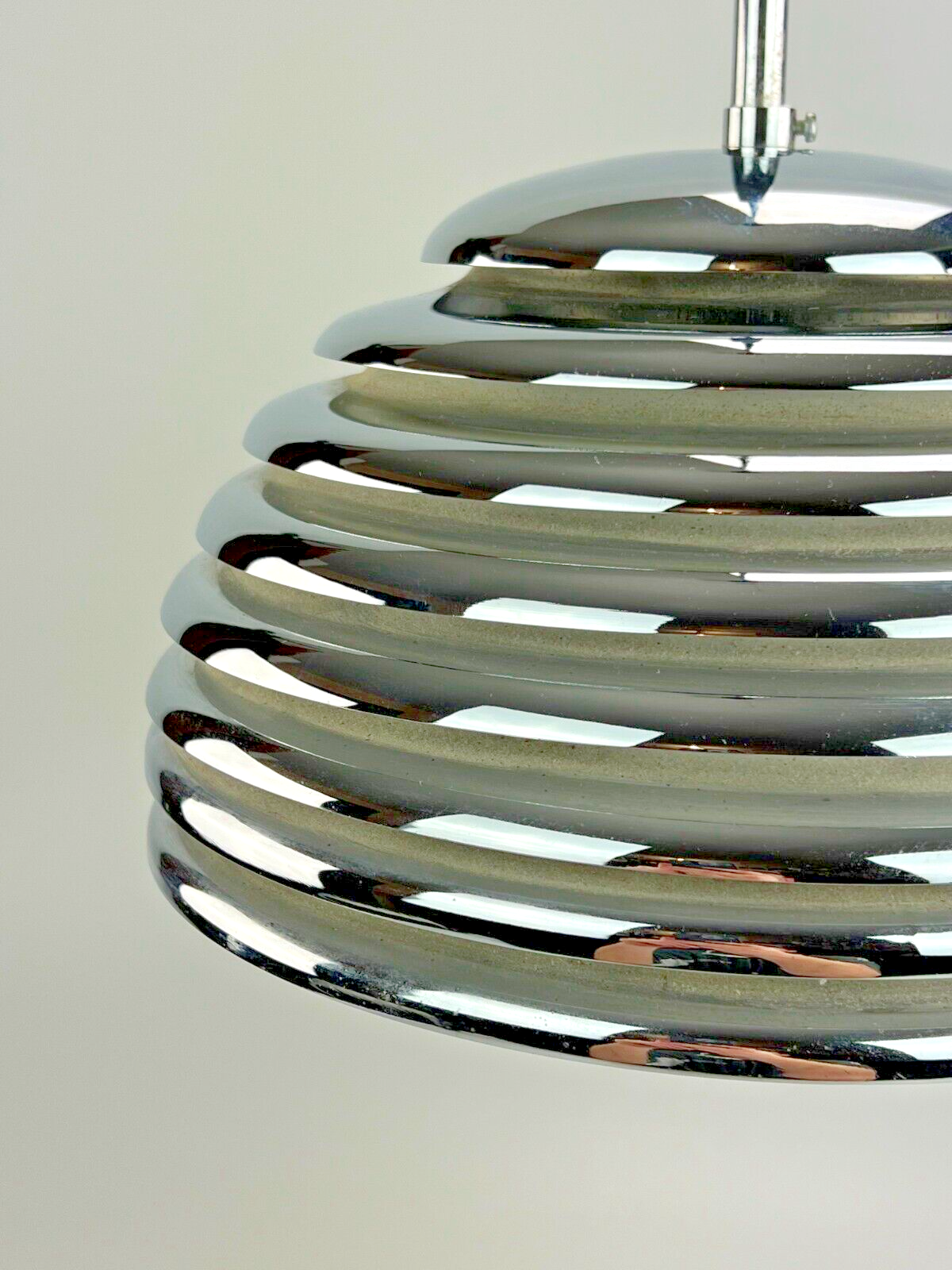 Kazuo Motozawa Saturno chrome design pendant light from the 60s