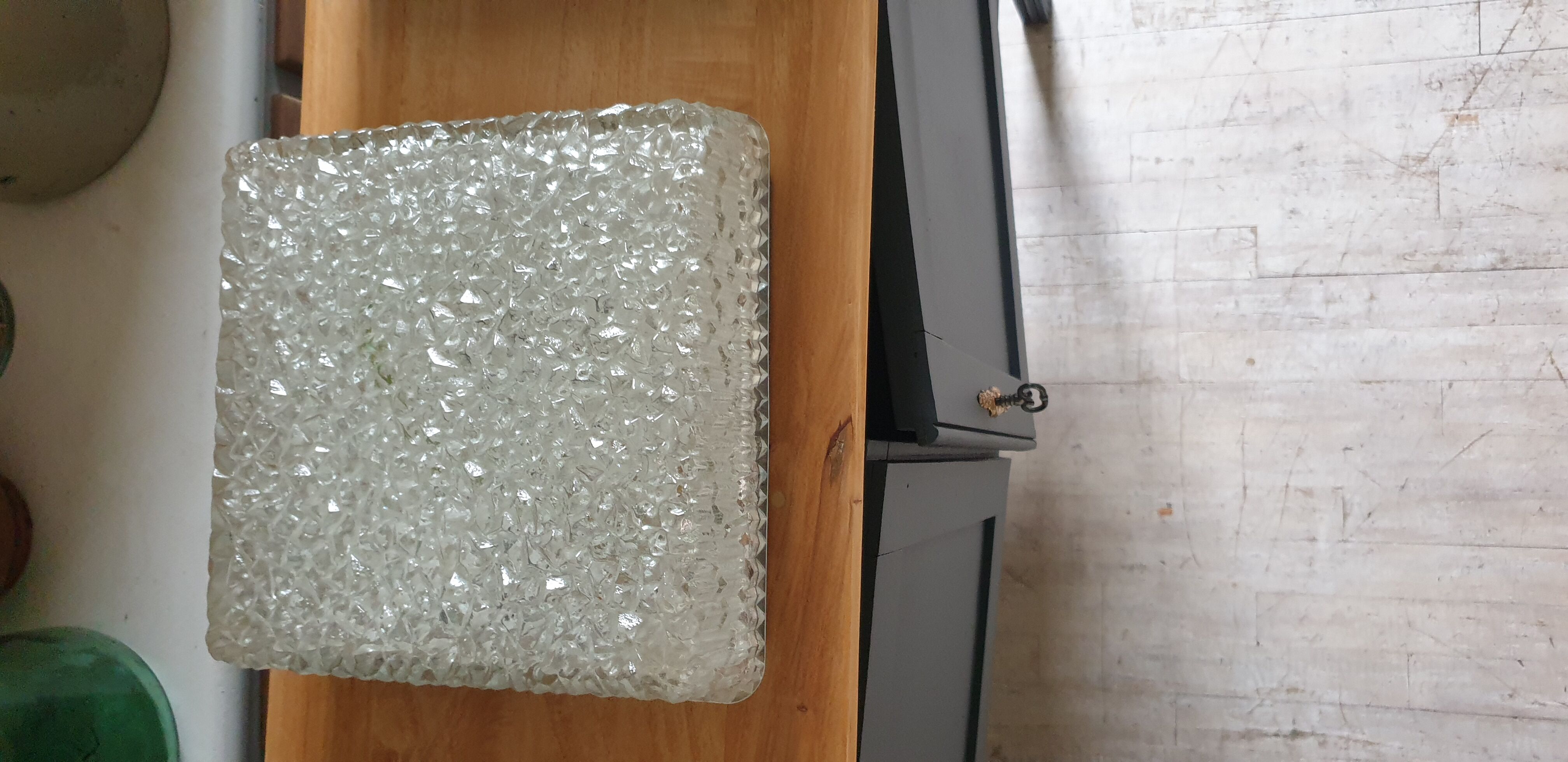 Set of three Holophane ceiling lights