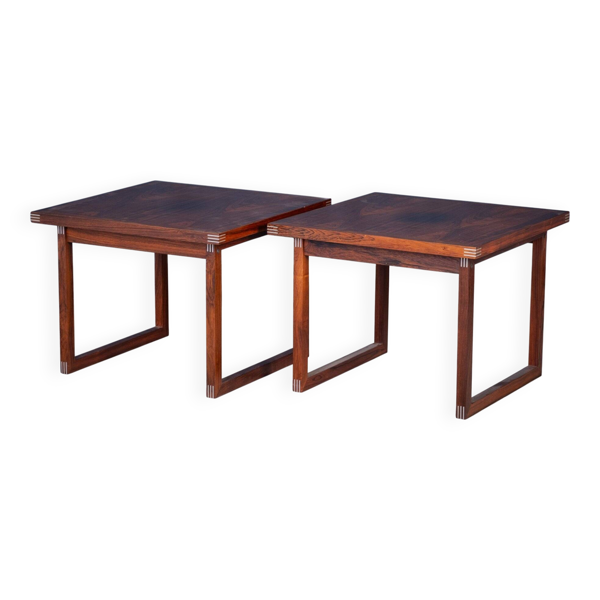Side Tables in Rosewood by Rud Thygesen for Heltborg Møbelfabrik, 1960s, Set of 2