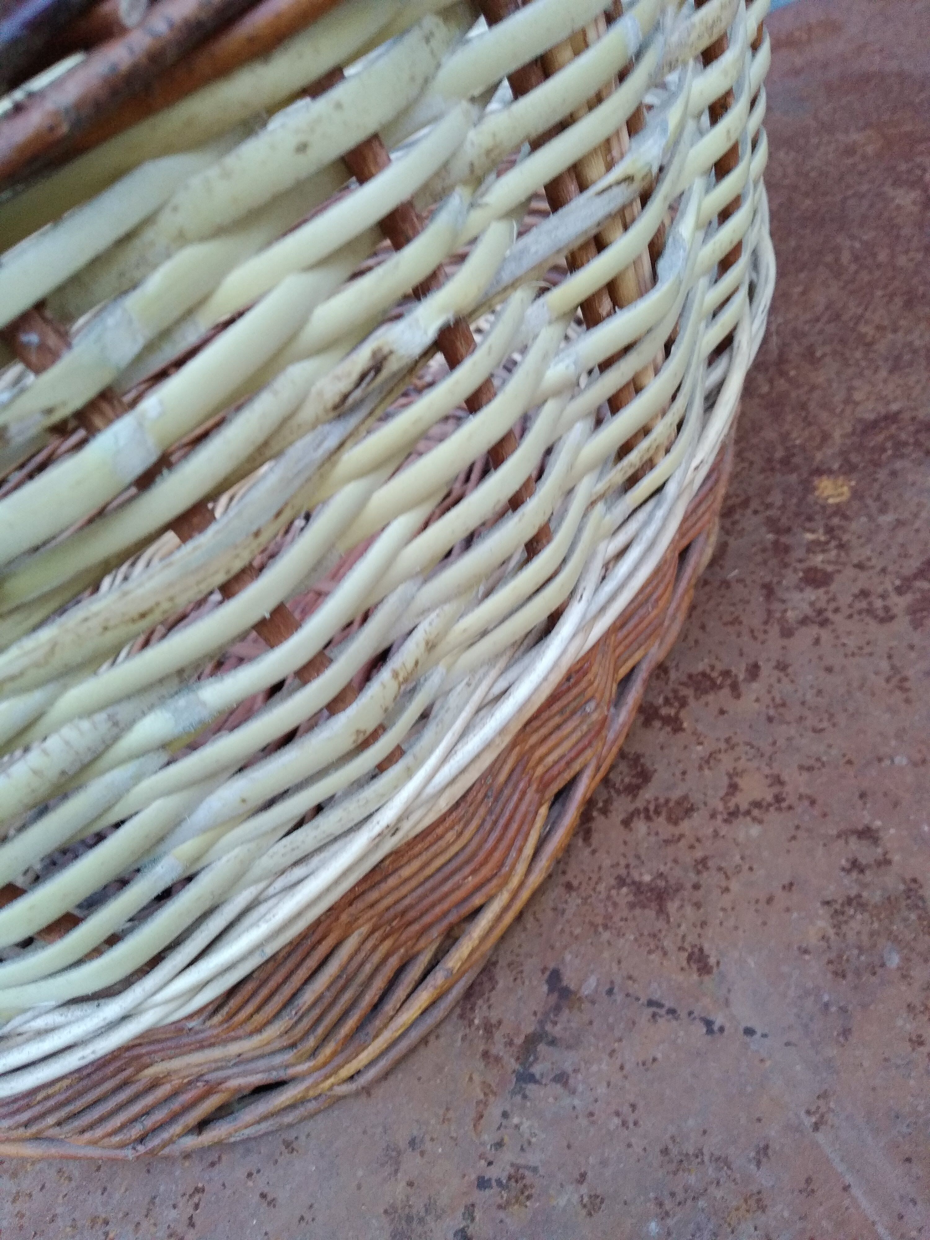 Wicker and cane basket