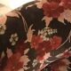 Vintage cocktail armchair 1960 feet compass and fabric flowers