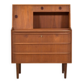 Danish sekretary teak 1960s vintage Scandinavian mid century