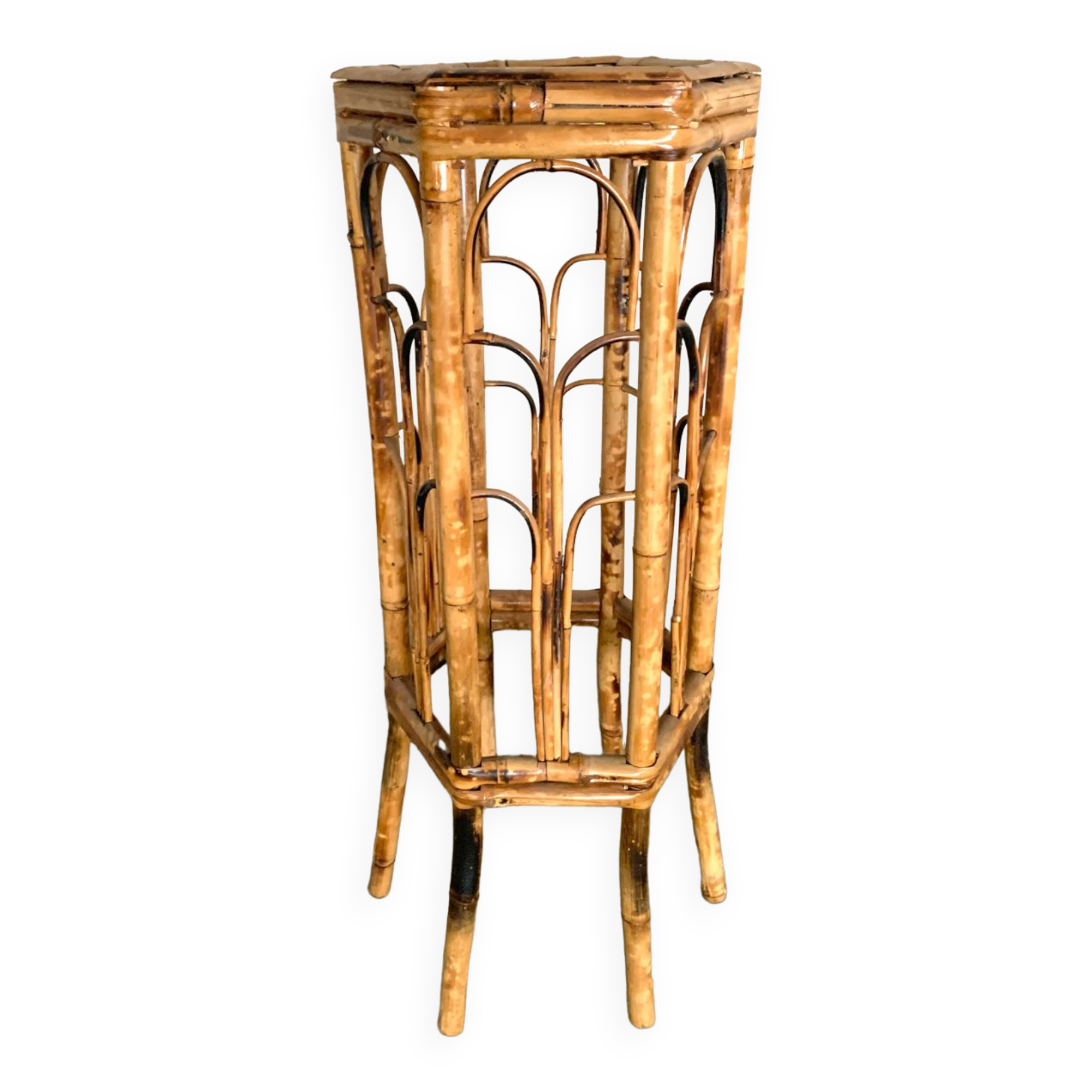 Rattan side table