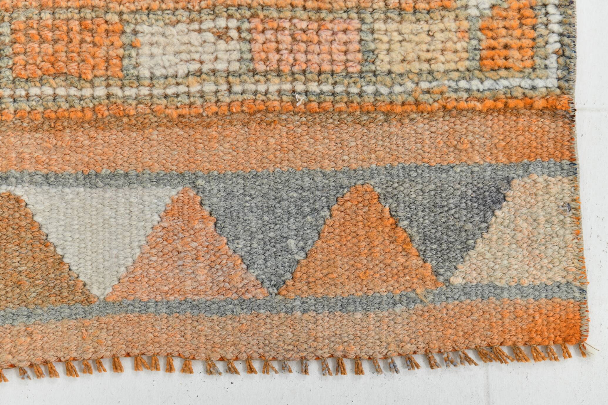 3x11 Orange & Green Oriental Vintage Runner Rug, 85x347Cm