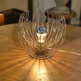 1970s chrome metal designer lamp