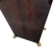 Antique French Mahogany paper Bin With Lion Heads, late 1800s