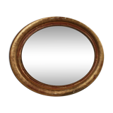 Oval mirror gilded wood - 84x100cm