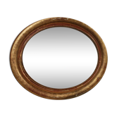 Oval mirror gilded wood - 84x100cm