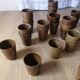 Lot de 27 tasses-timbales vintage en grès Digoin