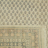 Handmade oriental contemporary 1980s 285 cm x 370 cm beige wool carpet