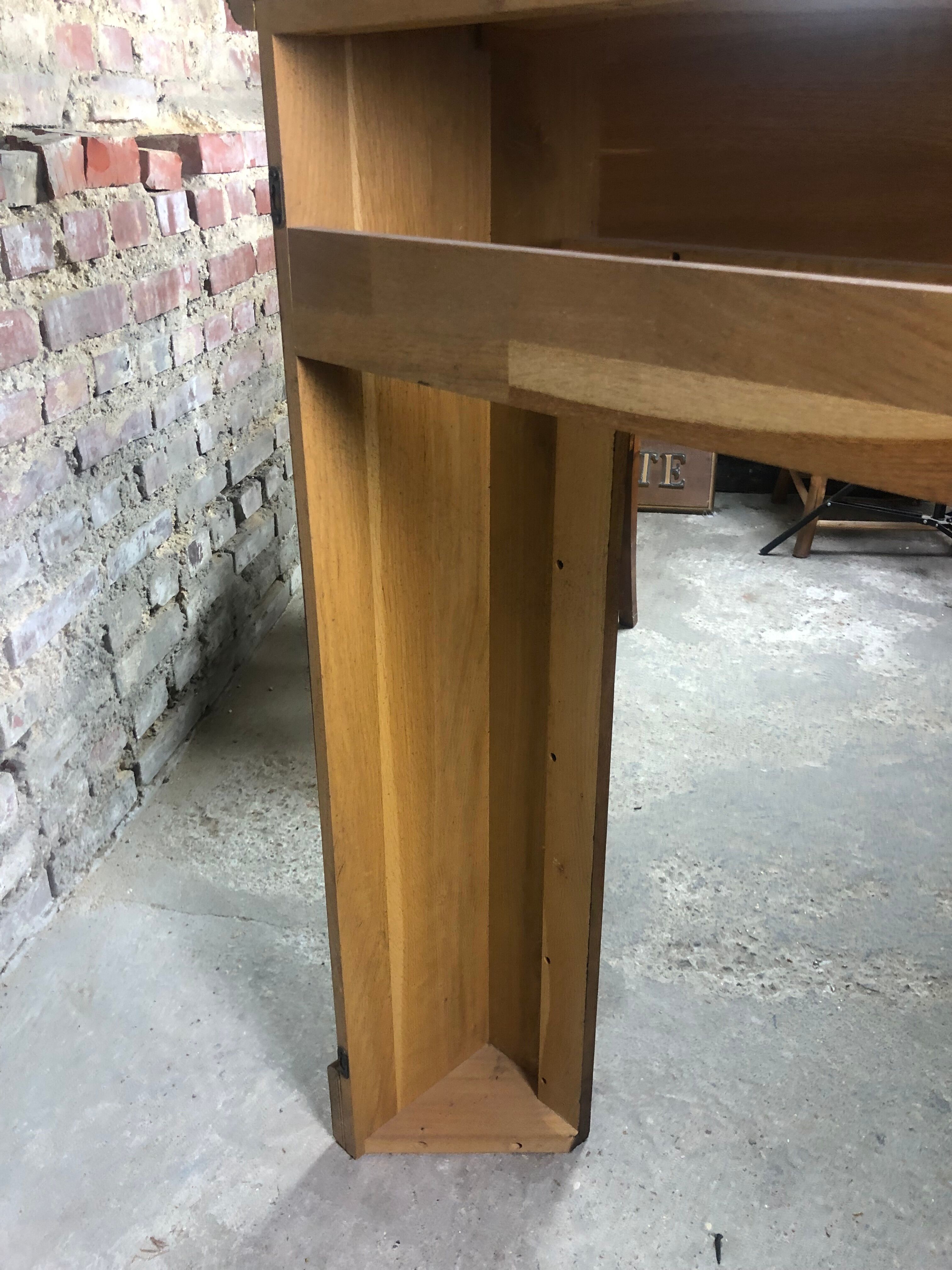 Fireplace surround in light oak 1980s