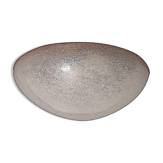 Italian domed ceiling or wall light in frosted Mazzega Murano glass, 1960s