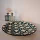 Dish Robert Picaut Vallauris D 31 cms signed dark green and brown in very good condition