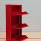 Red metal shoes storage cabinet