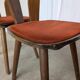 Vintage Tyrolean Dining Chairs: Set of 4, Red Fabric Seat, 1970s