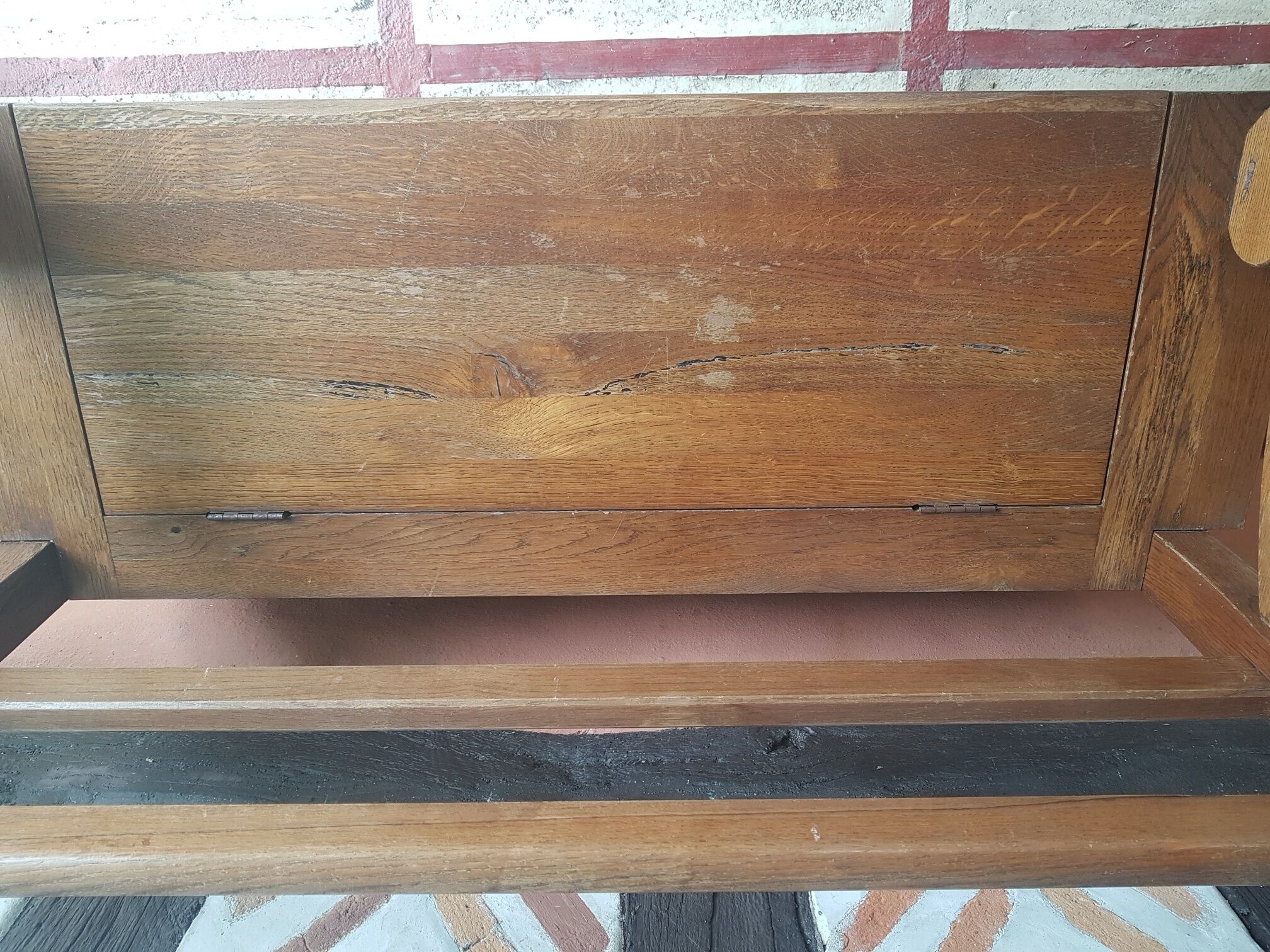 Bench bench chest solid oak wood