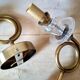 Pair of old brass wall sconces