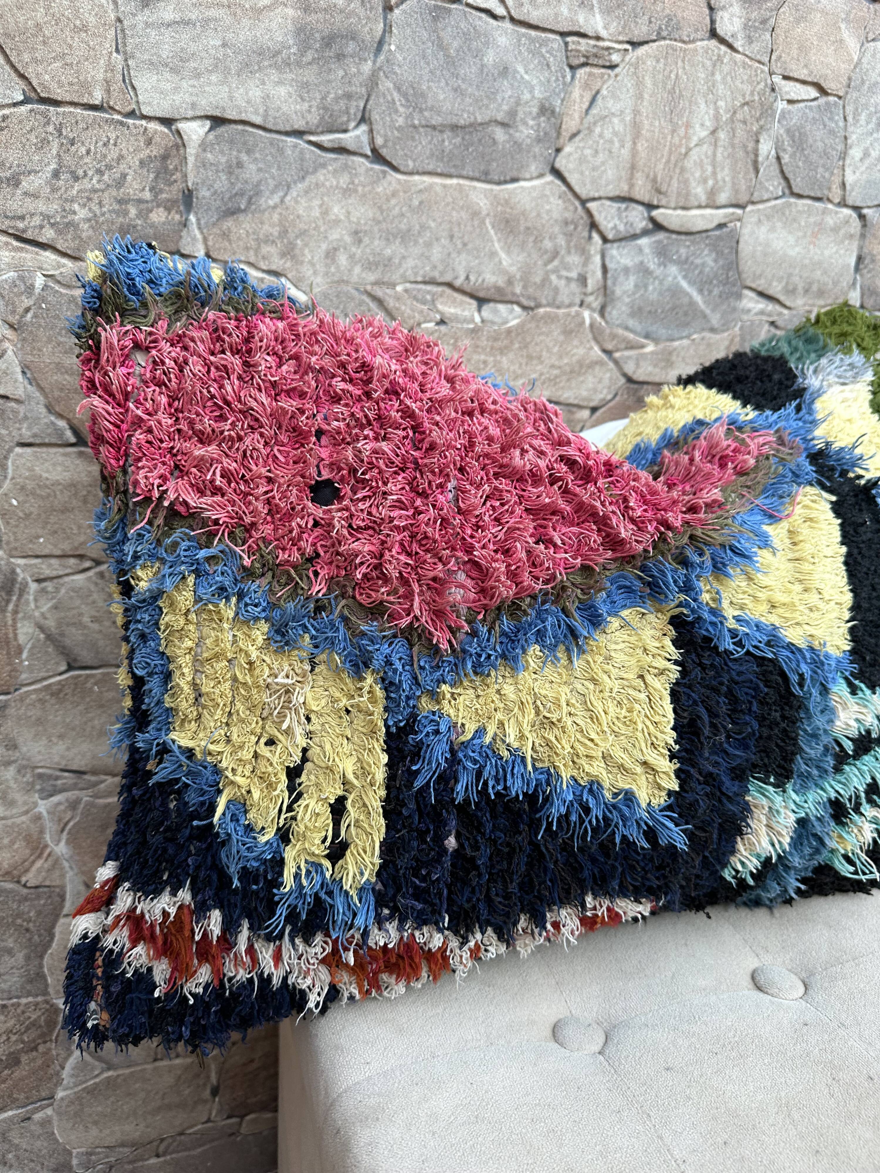 Beautiful vintage Berber Kilim cushion from Morocco