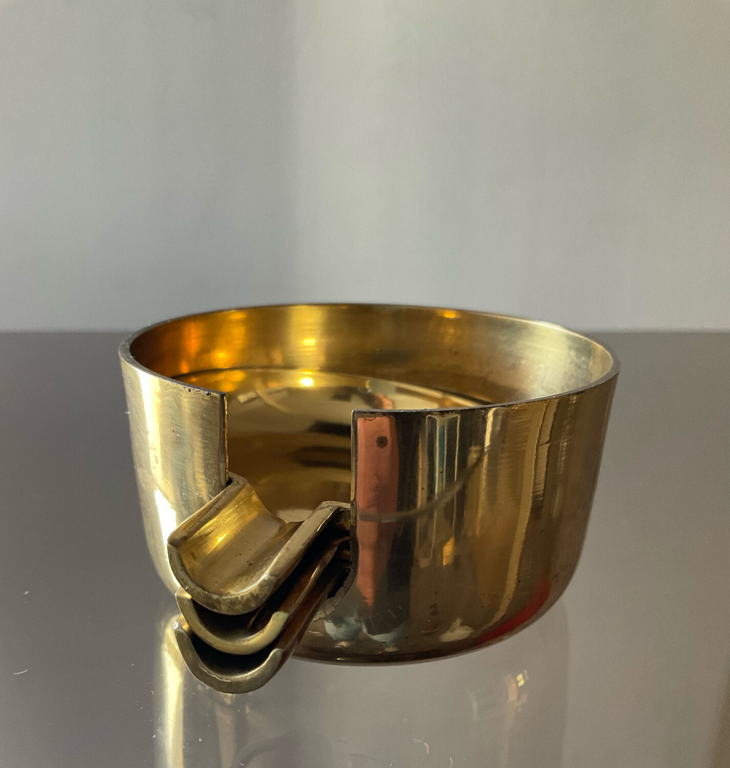 Bronze ashtray set from the 60s-70s