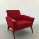 DANISH DESIGN ARMCHAIR IN WOOL & TEAK WOOD, 1970S