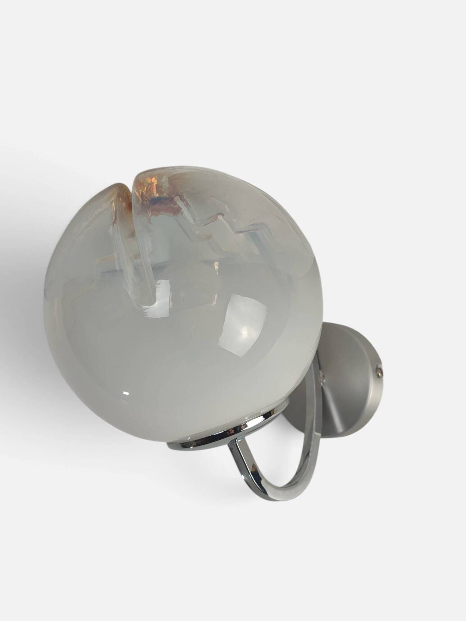 Space Age wall light in chrome and Murano glass by Mazzega – Years