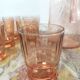 Service à orangeade art déco en verre roseline