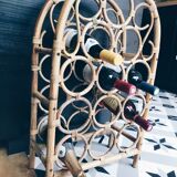 Vintage rattan bottle holder