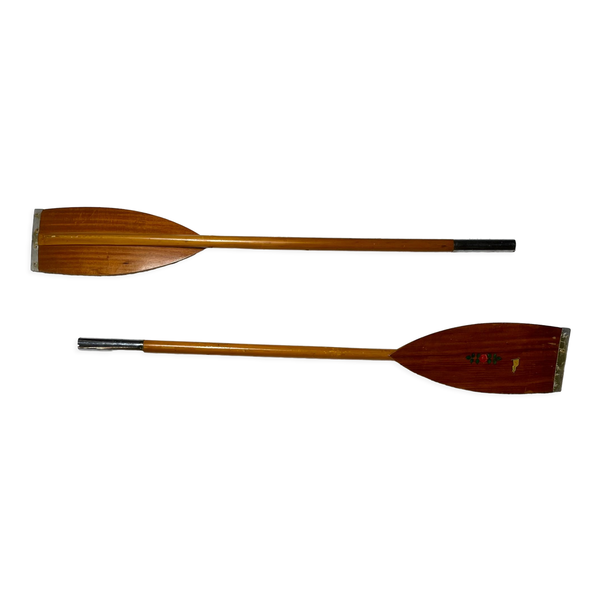 Pair of old wooden paddles